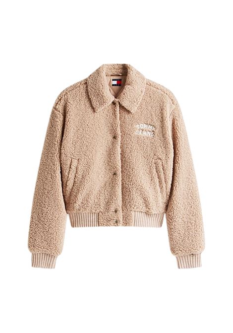 Bomber stile college in sherpa con logo MALTED MILK Tommy Hilfiger | DW0DW21666GUQ